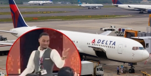 Delta Employee Gives Early Morning Flyers A Disco Show